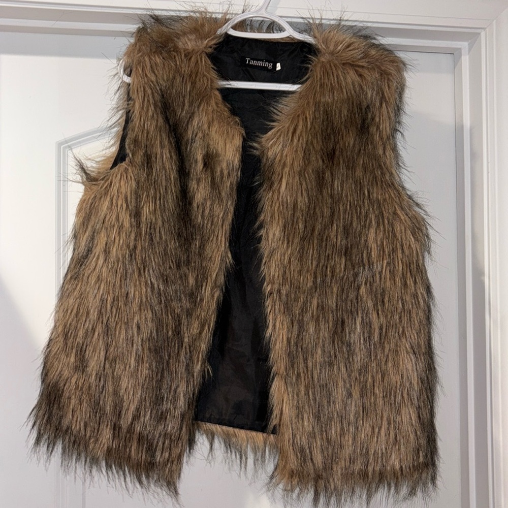 Faux fur vest
